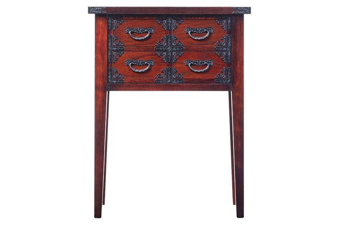 仙台箪笥 四ツ抽コンソール85 拭き漆塗り (申込書返送後、1ヶ月～6ヶ月程度でお届け)|06_kyk-190301