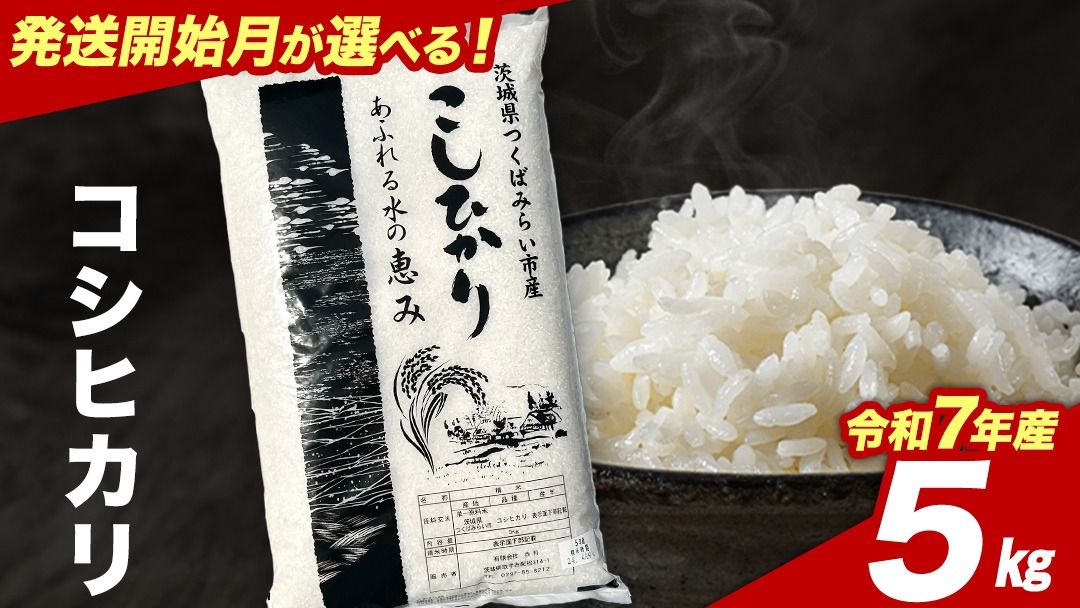 ＼ 選べる発送月 / コシヒカリ 5kg 令和7年産精米[ 数量限定 ]茨城県つくばみらい市産 米 コメ 単一米 茨城県産 国産 コスパ こしひかり
