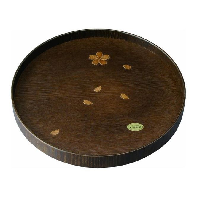 木製丸盆 尺 30cm 桜 ［YG469］ 303446_CC467