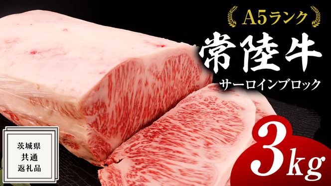 【常陸牛】ヒレブロック1本3kg ( 茨城県共通返礼品 ) 肉 A5 国産 焼肉 業務用 [BM026us]