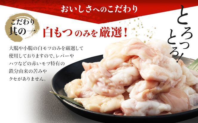 【道の駅むなかた】お米で育てた「むなかた牛」 塩もつ鍋セット（2人前×2セット）産地直送_HA1456