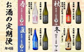 【定期便】春鶯囀　季節限定のお酒と純米大吟醸酒の2本セット＜年4回発送＞ 　純米大吟醸 純米酒 日本酒 お酒 地酒 清酒 銘酒 春鶯轉 富士川町 山梨 やまなし