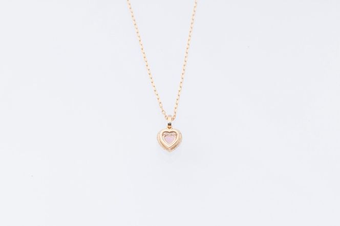 ダイヤモンド ネックレス ピンクハート K18PG 中石0.2ct サイド0.08ct ピンクトルマリン ダイヤモンド ハート K18 ピンクゴールド ジュエリー ダイヤ 18金 山梨 H-1910 SWCI015