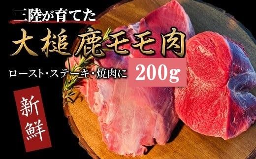 【ジビエ】大槌産 鹿肉（モモ肉 200g）【0tsuchi01334】