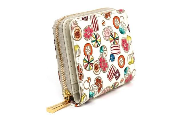 【文庫屋大関】二つ折りファスナーミニ財布 飴【皮革工芸品】財布 二つ折り 小物 お札 カード 小銭 コンパクト 牛革 手作り 日本製 墨田区 東京都