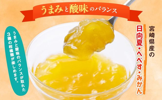 ＜宮崎県産 日向夏・へべす・みかんの のむゼリー各170g 合計12本＞翌月末迄に順次出荷【c342_ht_x3】