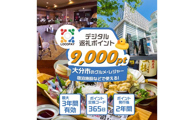 【P01091】LOCOPAYデジタルポイント【9,000ポイント】