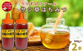 うるま市で採れた「サシ草はちみつ」500g×2本セット