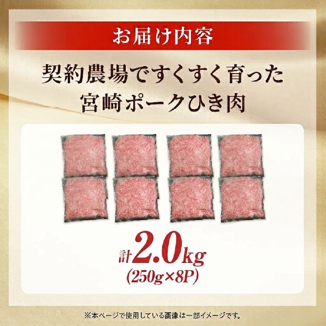 【産地直送・個包装】契約農場ですくすく育った宮崎ポークひき肉　2kg