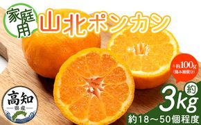 ぽんかん 山北ポンカン 家庭用 3kg(約18～30個程度) - 果物 フルーツ 柑橘類 ぽんかん ミカン 蜜柑 訳アリ わけあり 生産者応援 甘い おいしい 美味しい 山北みらい yk-0082