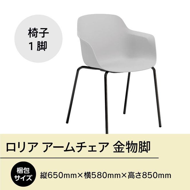 椅子 おしゃれ ロリア アームチェア オフホワイト 金物脚 P3023-1WW [アダル 福岡県 宇美町 um40azo830058] いす イス オシャレ ベンチ 家具 インテリア 白 ホワイト しろ