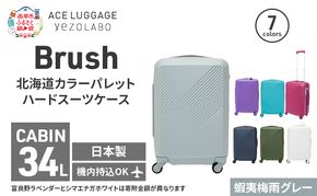 Brush 北海道 カラーパレット ハード スーツケース 34L CABIN_No.5801177 蝦夷梅雨グレー キャリーケース 旅 キャリー かばん バッグ 国産 日本製 北海道 赤平市