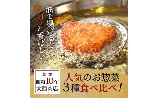 甲州富士桜ポーク　揚げ物食べ比べ満腹セット ロースカツ メンチカツ コロッケ 揚げ物 食べ比べ 富士吉田 山梨