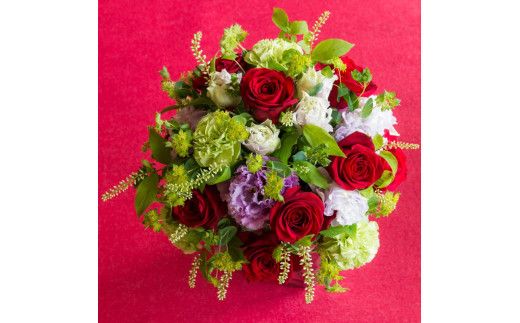 アレンジメント Mサイズ_レッド系 142069_BN016VC04