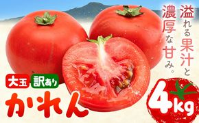 【大津アグリラボ】大玉トマト かれん 訳あり 約4kg 株式会社中九州クボタ《10月上旬-6月下旬頃出荷》熊本県 大津町 トマト 大玉 野菜 訳アリ ご家庭用 傷あり サイズ 不揃い 規格外---oz_nkb_3_4kg---