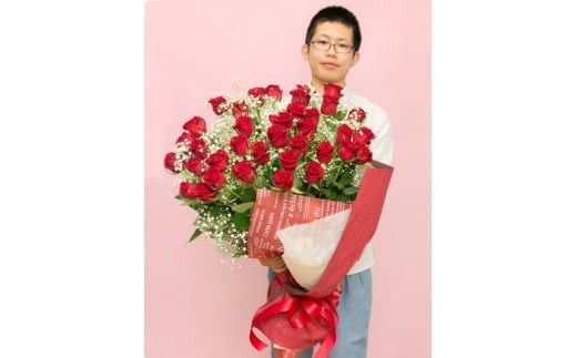 赤バラの花束 36本「ロマンチックな瞬間」| 花 花束 バラ 36本 記念 サプライズ ギフト プレゼント 神奈川県 小田原市  142069_BN017