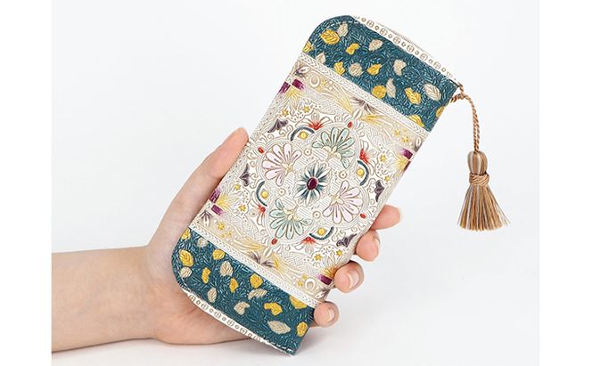 【文庫屋大関】メガネケース　黄金のタピ【皮革工芸品】 ファッション小物 民芸品 