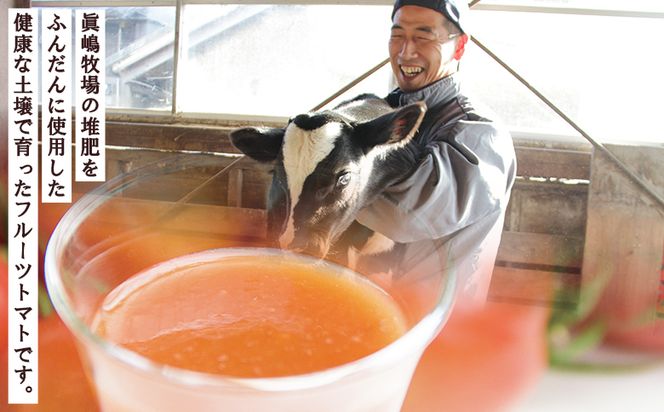 野菜ジュース 野菜ソムリエが育てた うしの惠フルーツトマト500ｇ＋トマトジュース4本 -  野菜 とまと 産地直送 料理 アレンジ サラダ 鍋 サンドイッチ 完熟 リコピン 甘い mj-0026