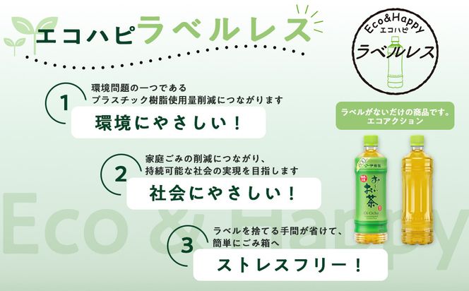 お～いお茶　緑茶　ラベルレス　600ml　48本セット　訳あり　おーいお茶 ペットボトル  ぺットボトル飲料 ケース 箱 伊藤園 静岡 カテキン 送料無料 健康 飲料 ソフトドリンク まとめ買い 常備品　防災　お茶　静岡茶 222232_AT049