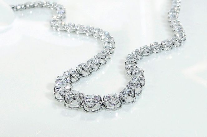 pt900 豪華【10.0ct】全周 ダイヤモンド テニスネックレス CSN00116 SWAV060