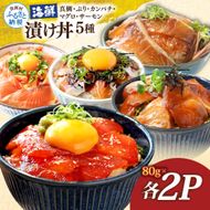 漬け丼5種セット 真鯛・ブリ・カンパチ・マグロ・サーモン 1食80g×各2P タイ 鰤 鮪 海鮮丼 刺身 海鮮 魚介 魚 お茶漬け 炊き込みご飯 惣菜 おかず 冷凍 配送