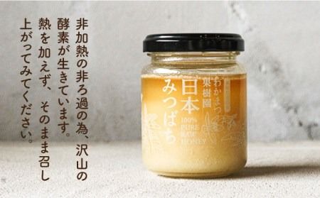 わかまつ 果樹園 の 日本 蜜蜂 の はちみつ 2コ セット 100％ PURE RAW 《糸島》【わかまつ農園】[AHB010]