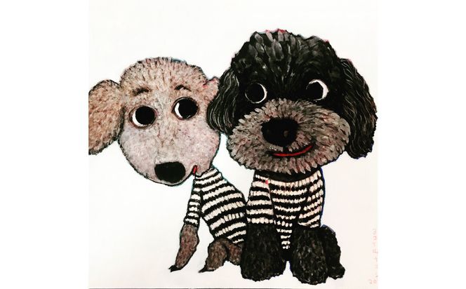 アーティストが描く愛しいペットのポートレート ドローイング 142069_DK011