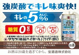 宝焼酎ハイボールキレの５％サイダー割り　350ml缶　24本　タカラ　チューハイ