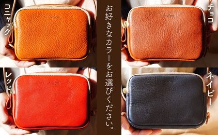 マカロンポシェット 糸島市 / LADIES＆GENTLEMEN [ADK064] 革製品 本革 革 レザー ポシェット スマホショルダー ショルダーバッグ 鞄