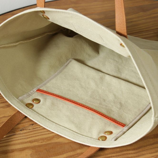 帆布トートバッグ【ベージュ】	Z112  