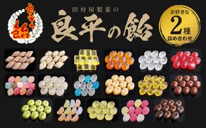 田村屋製菓 ～良平の飴 手造り飴～ お好みの飴2袋詰め合わせ 良平の飴 手造り飴 お好みの飴 2袋 詰め合わせ げんこつ飴 良平糖 かりんのど飴 塩あめ 梅しそ飴 ドロップ あめ 生しょうが飴 はっか飴 落花飴 にっき飴 キャンディー 菓子 飴菓子 愛知県 小牧市 送料無料 ［128T10］ 