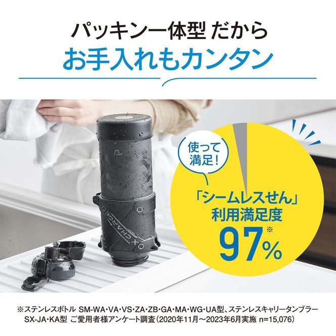 象印 ステンレスクールボトル「 TUFF 」 1.0L SDHB10【カラー：ブラック（BA）】 272183_AK174VC03