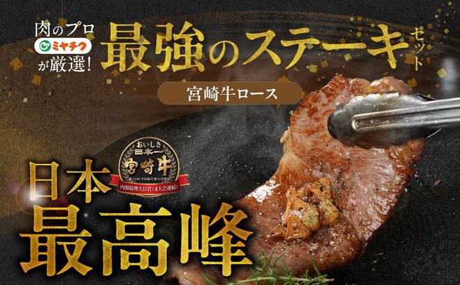 畜産農家応援! 宮崎牛ロースステーキ4枚 計1000g_29-N201