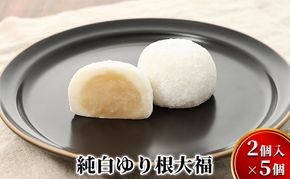 純白 ゆり根 大福 10個（2個入×5）［冷凍］和菓子 スイーツ  冷凍  白あん 白いんげん もち米 餅餡 国産  餅菓子 セット 名産 北海道 十勝 幕別町 忠類 