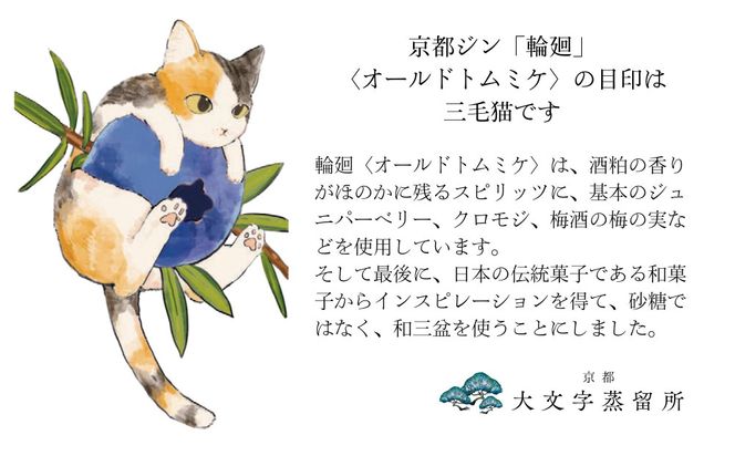 【松井酒造】京都ジン 輪廻〈Old Tom MIKE〉43度 720ml｜クラフトジン 人気ブランド ［ 京都 老舗酒造 和菓子を感じる甘口ジン 人気 おすすめ お酒 スピリッツ お取り寄せ 通販 送料無料 ふるさと納税 ］ 261009_B-DE10