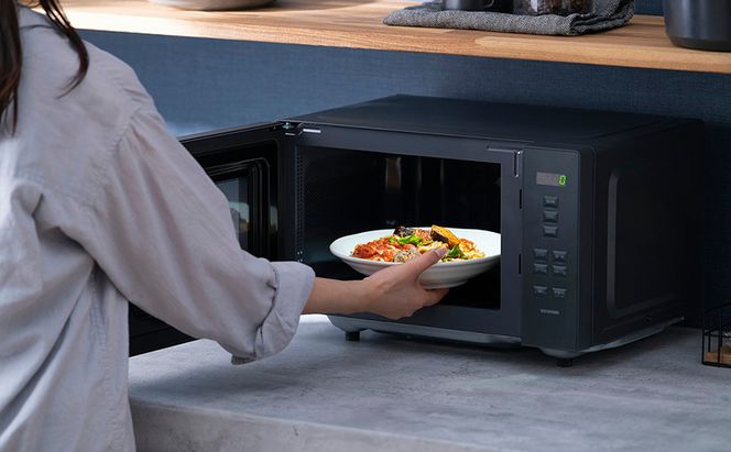 電子レンジ 18L フラット アイリスオーヤマ IMB-F187-H グレー れんじ フラットテーブル フラットタイプ シンプル 温め レンジ調理 ヘルツフリー 自動メニュー キッチン家電 調理家電