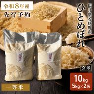 令和8年産福井県若狭町ひとめぼれ（一等米）玄米 10kg（神谷農園） 5kg×2袋 お米 ブランド米 銘柄米 ご飯 おにぎり お弁当 産地直送 和食 主食