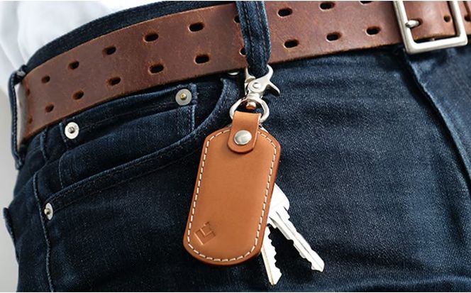 牛革 シンプルキーホルダー ナチュラル | 本革 レザー 革製品 鍵 ナスカン 男女兼用 メンズ レディース 革小物 日本製 北海道 滝川市