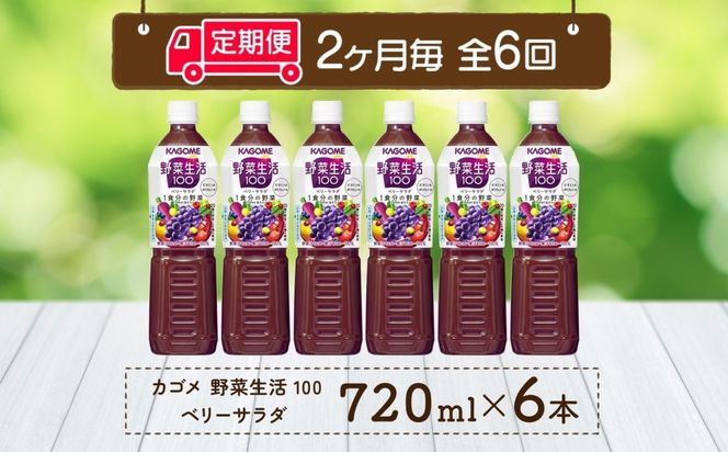 ns038-076　【定期便】2ヵ月毎全6回野菜生活100 ベリーサラダ 720mlPET
