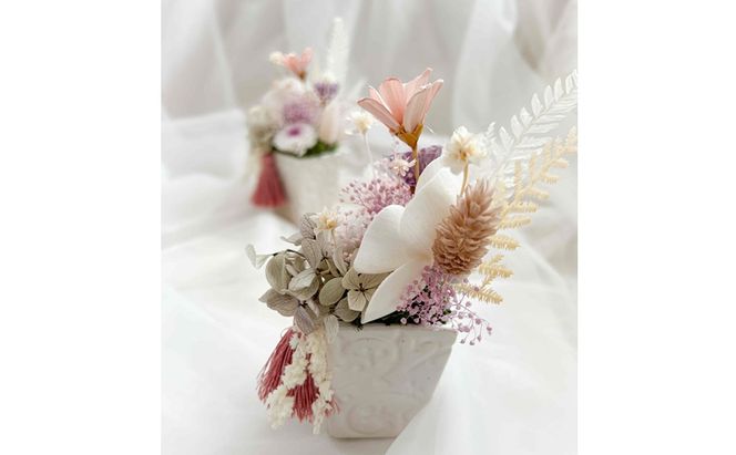 プリザーブドフラワーの仏花 「想花（おもいばな）」 2個セット フラワー プリザーブドフラワー 花 仏花 仏壇用 お仏壇 お供え 岡山 赤磐市