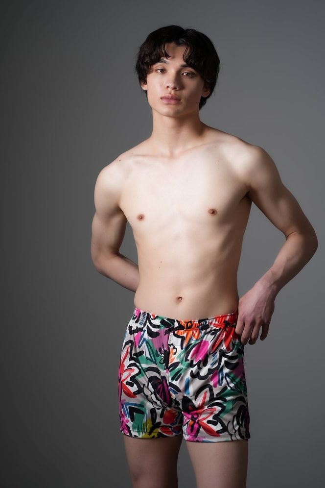 メンズ 下着 ショート トランクス XLサイズ 2枚 / 特別色 / 13 Purple check×16 Blue paisley / ZIVANE ジバン / 締め付け感の無い / 専用BOX付き アンダーウェア