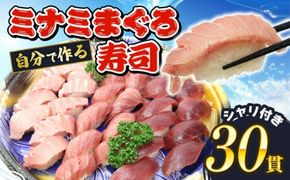 寿司 マグロ ミナミまぐろ 握り 30 貫 セット 大トロ 10枚 中トロ 10枚 赤身 10枚 南鮪 南まぐろ すし 静岡県 藤枝市