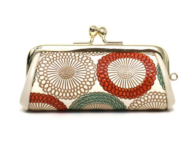 【文庫屋大関】印鑑ケース　笠菊＜若草＞【皮革工芸品】 ファッション小物 民芸品 