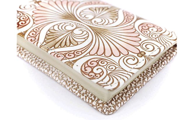 【文庫屋大関】箱まち小銭入れ　ロカイユ＜ベビーピンク＞【皮革工芸品】 ファッション小物 財布 民芸品 