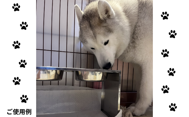 ごはん台 大きなわんちゃんのごはん台（大） ペット ペット用品 犬 テーブル 食事 給水 エサ台 オールステンレス 日進市 愛知県