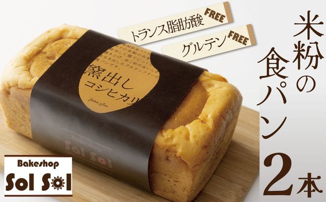グルテンフリー 米粉食パン 窯出しコシヒカリ 2本 H083-023