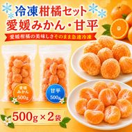 冷凍柑橘セット みかん・甘平 500g ×2袋 冷凍みかん みかん ミカン 愛媛みかん 蜜柑 柑橘 かんきつ 冷凍ミカン 冷凍柑橘 アイス スムージー シャーベット みかん職人武田屋 愛媛県 愛南町