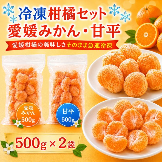 冷凍柑橘セット みかん・甘平 500g ×2袋 冷凍みかん みかん ミカン 愛媛みかん 蜜柑 柑橘 かんきつ 冷凍ミカン 冷凍柑橘 アイス スムージー シャーベット みかん職人武田屋 愛媛県 愛南町