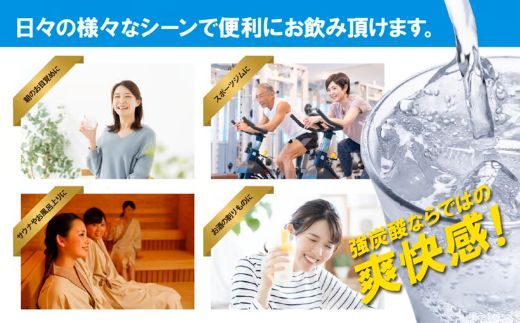 2J5【定期便１２か月コース】富士山の強炭酸水500mlラベルレス×24本入×12回