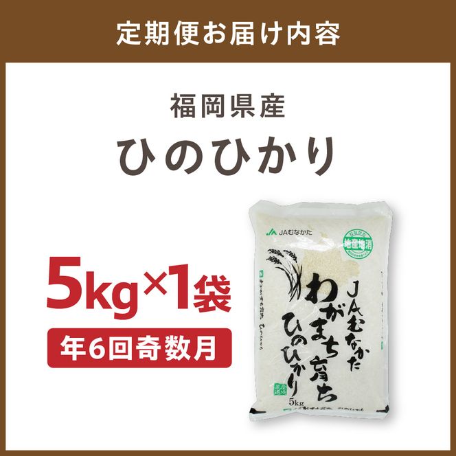 令和7年産 【定期便/年6回】「ひのひかり」5kg【ほたるの里】_HB0196